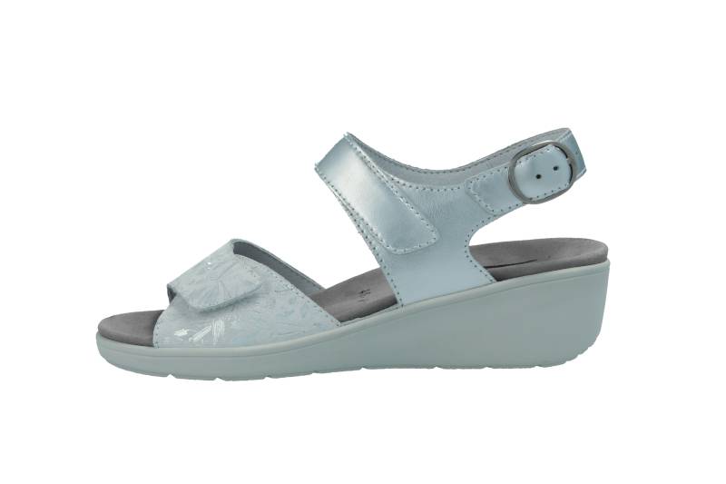 FLOWER-PRINT/MET-N. WEISS-SILBER von Semler