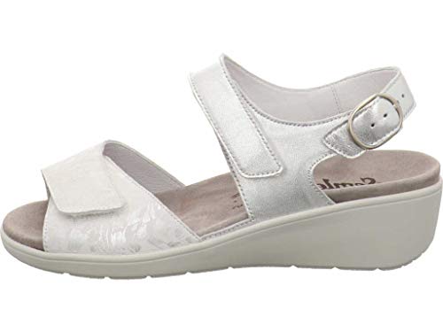 Semler Ramona, Damen Riemchensandalen, Weiß (Weiss-Silber 101), 38 2/3 EU (5.UK) von Semler