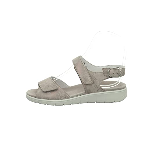 Semler Sandalen Metall-Velour Grau 35 von Semler