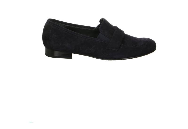 Semler Semler Samt-chevro Velour Pumps Flach blau Loafer von Semler
