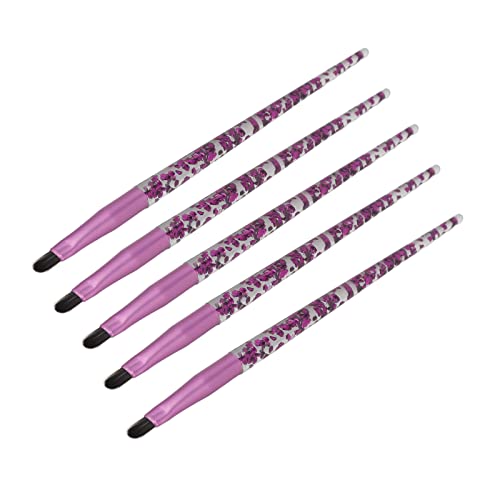 5PCS Lippenpinsel mit Glitzergriff Zum Auftragen von Make-up mit Weichen Borsten, Perfekt für Lippenstift, Lidschatten und Concealer von Semme