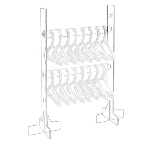 Acryl-Schmuckständer, Ohrringhalter mit Großem Fassungsvermögen, Durchsichtiger Mini-Kleiderbügel-Ausstellungsständer für Frauen und Mädchen, Schmuck-Hänge-Organizer-Aufbewahrung von Semme