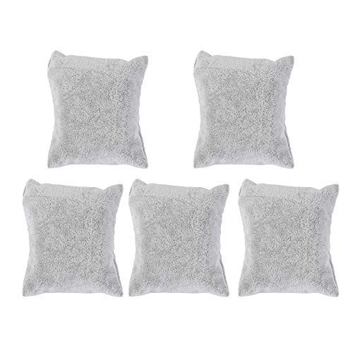 Armbanduhr Display Showcase Halter Kissen, 5 STÜCKE Samt Schmuck Display Kissen Licht Gewicht Uhr Armreif Ständer Halter Speicherorganisator(Grau) von Semme