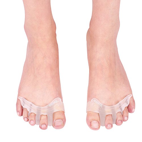 Bunion Corrector, 2 Paar Silikon-Zehenseparatoren Bahren Geradeausrichtung Fußabstandshalter, Zehenkorrektor und Protektor für Männer und Frauen von Semme