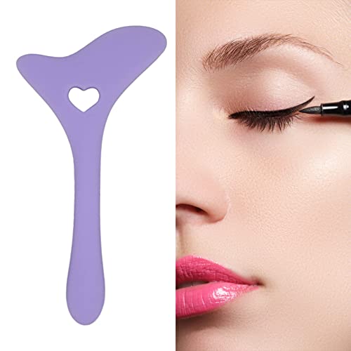 Eyeliner-Hilfe, Wiederverwendbare Pinsel-Wimpern, Eyeliner Zeichnen, Silikon-Make-up-Werkzeug für Schatten, Mascara Verhindert Verschmieren, Blockiert das Augenlid (PURPLE) von Semme