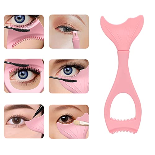 Geflügelte Eyeliner-Schablone aus Silikon, Wiederverwendbare Silikon-Eyeliner-Schablone für Kosmetisches Make-up, Weiche, Flexible Geflügelte Eyeliner-Schablone (PINK) von Semme