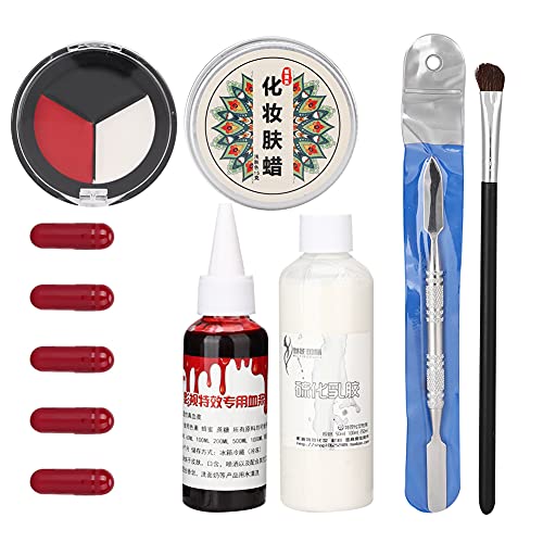 Halloween Make-up Tool, Performance Fake Blood Make-up Tool Halloween Party Bühne Spezialeffekte Wundnarbe Make-up Tool Kit Set Zubehör für Theater und Kostüm von Semme