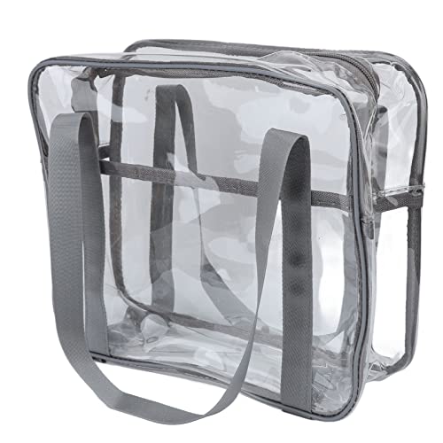 Klare Kosmetiktasche, Kulturtasche, wasserdichte Kosmetiktasche mit Großem Fassungsvermögen, Reißverschluss, Transparente Make-up-Tasche für Frauen und Mädchen (Gray) von Semme