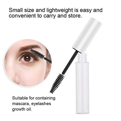 Leere Mascara-Flasche, Mascara-Röhre mit Langer Lebensdauer für Zuhause und Draußen (10 ml weiße Kappe) von Semme