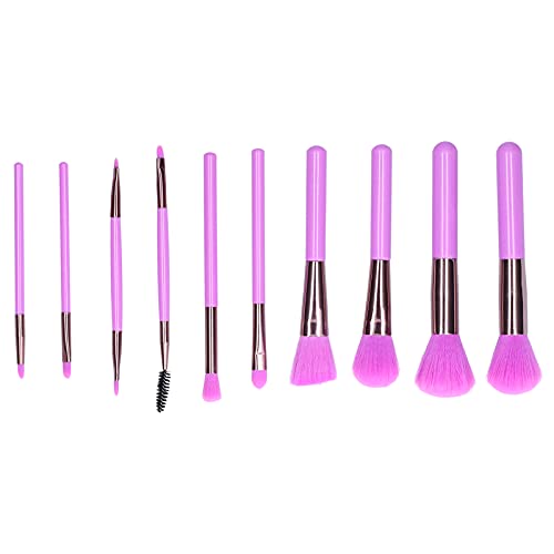 Make-up-Pinsel, 10 Stück Weiches Haar Lidschatten Loser Puder Make-up-Pinsel Kosmetikpinsel-Set Make-up-Tool für Anfänger(lila) von Semme