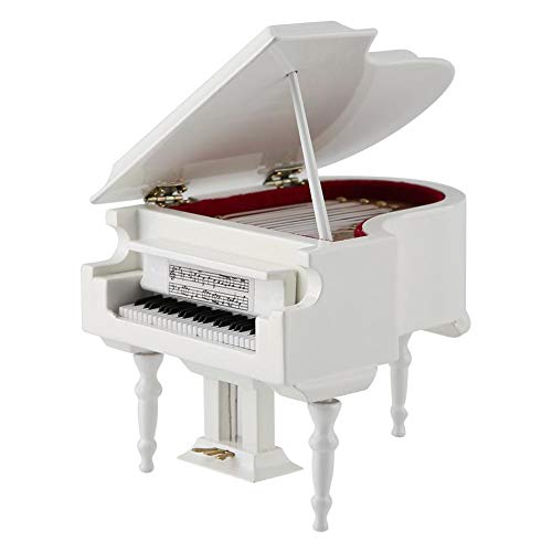 Miniatur Piano Delicated Holz Mini Instrument Ornament mit Bank und Fall, für Kinder oder Musiker Freunde von Semme