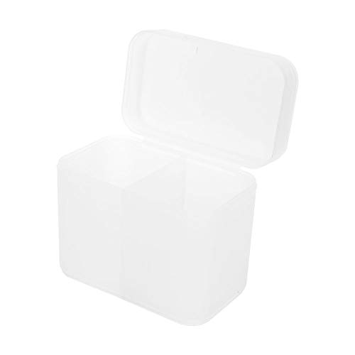 Nagellackentferner-Pad-Organizer, 2 Gitter, Nagelkunst-Aufbewahrungsbox, Langlebige Transparente Quadratische Aufbewahrungsbox, für Nagelwerkzeuge, Kleine Gegenstände (Transparent) von Semme