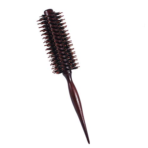 Runde Haarbürste, Professionelle Friseur-Haarbürste für Frauen Zum Locken und Stylen, mit Holzgriff, Antistatisches Styling-Werkzeug für Lockiges Haar von Semme