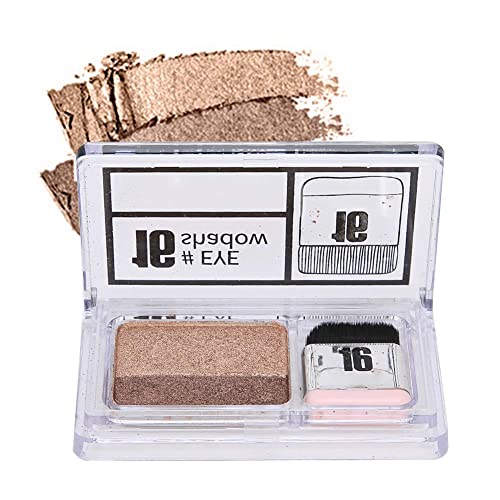 Eyeshadow Doppel,Schrittweise Lidschatten-Pulver-Palette glänzende Matte Glitter Eyeshadow Makeup,1 Sekunde Eyeshadow Geeignet für Frauen,Glitzer-Lidschatten,Schnelles Make-up(Erdton) von Semme