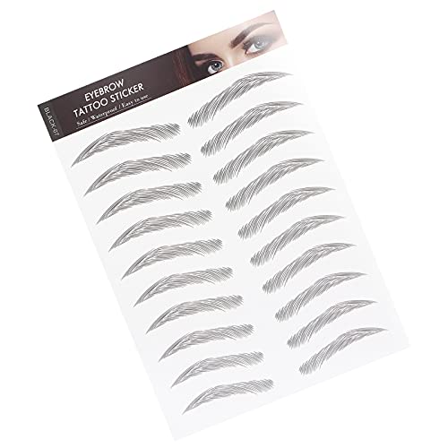 Wasserdichter Augenbrauen-Aufkleber, Langlebige Augenbrauen-Transfers für Frauen, Tragbar und Atmungsaktiv, Mehrere Stile für Make-up (SCHWARZ-07) von Semme