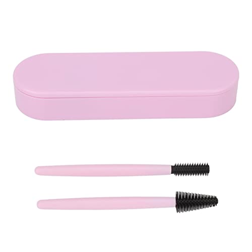 Wimpernbürste, 2 Stück Silikon Mascara Zauberstäbe Make-up Pinsel Applikatoren für Wimpernverlängerung und Augenbrauenbürste mit Behälter, Augenbrauen Wimpernbürsten(Lila) von Semme