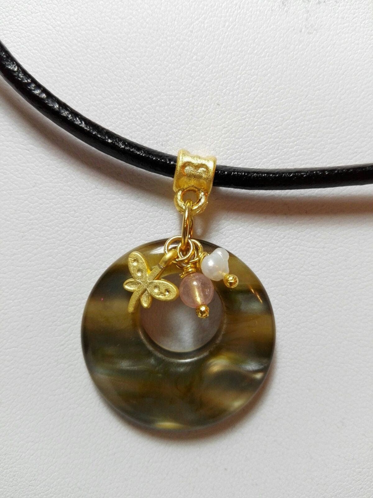 Imitation Perlmuttanhänger, Mit Perlmutt - Und Rosenquarzkugel Imitation Perlmuttanhänger, Mit Perlmutt - Und Rosenquarzkugel von Semoet