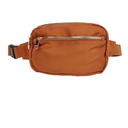 Gürteltaschen für Damen und Herren, Umhängetasche aus Oxford-Stoff, Gürteltasche mit Verstellbarem Riemen, Modische Hüfttasche für Outdoor-Reisen, Freizeit, Laufen, Wandern, Radfahren(Braun) von Sempoda