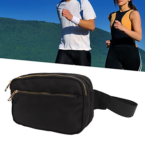 Gürteltaschen für Damen und Herren, Umhängetasche aus Oxford-Stoff, Gürteltasche mit Verstellbarem Riemen, Modische Hüfttasche für Outdoor-Training, Reisen, Freizeit, Laufen, Wandern,(Schwarz) von Sempoda