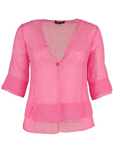 Sempre piu Damen Sommerjacke rosa Pink große Größen leicht transparent, Größe:52 von Sempre piu