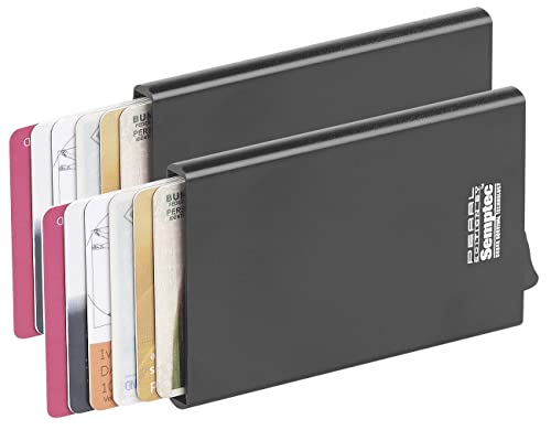 Semptec Urban Survival Technology Kartenetui: 2er-Set RFID-Kartenetuis, Auswurf-Mechanismus, für EC-Karten u.v.m. (Geldbörse mit Kartenauswurf, Kreditkarten-Etui, Kartenhalter) von Semptec Urban Survival Technology