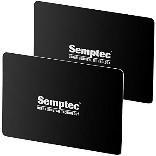 Semptec Urban Survival Technology Kartenschutz: 2er-Set RFID- & NFC-Blocker-Karten im Scheckkarten-Format (RFID Blocker Schutzkarte) von Semptec Urban Survival Technology
