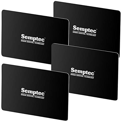 Semptec Urban Survival Technology Kreditkartenschutz: 4er-Set RFID- & NFC-Blocker-Karte im Scheckkarten-Format (NFC Schutz, Blockerkarte, Geschenk Herren) von Semptec Urban Survival Technology