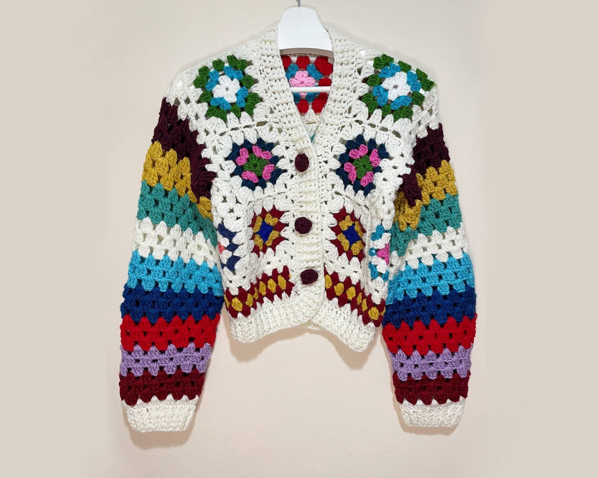 Bunte Strickjacke Für Frauen, Baumwolle Cardigan, Strick Cropped Sweater, Multi Farbe Patckwork Jacke, Chunky Geschenk Sie Bunte Strickjacke Für Frauen, Baumwolle Cardigan, Strick Cropped Sweater, Multi Farbe Patckwork Jacke, Chunky Geschenk Sie von SenDesignStore