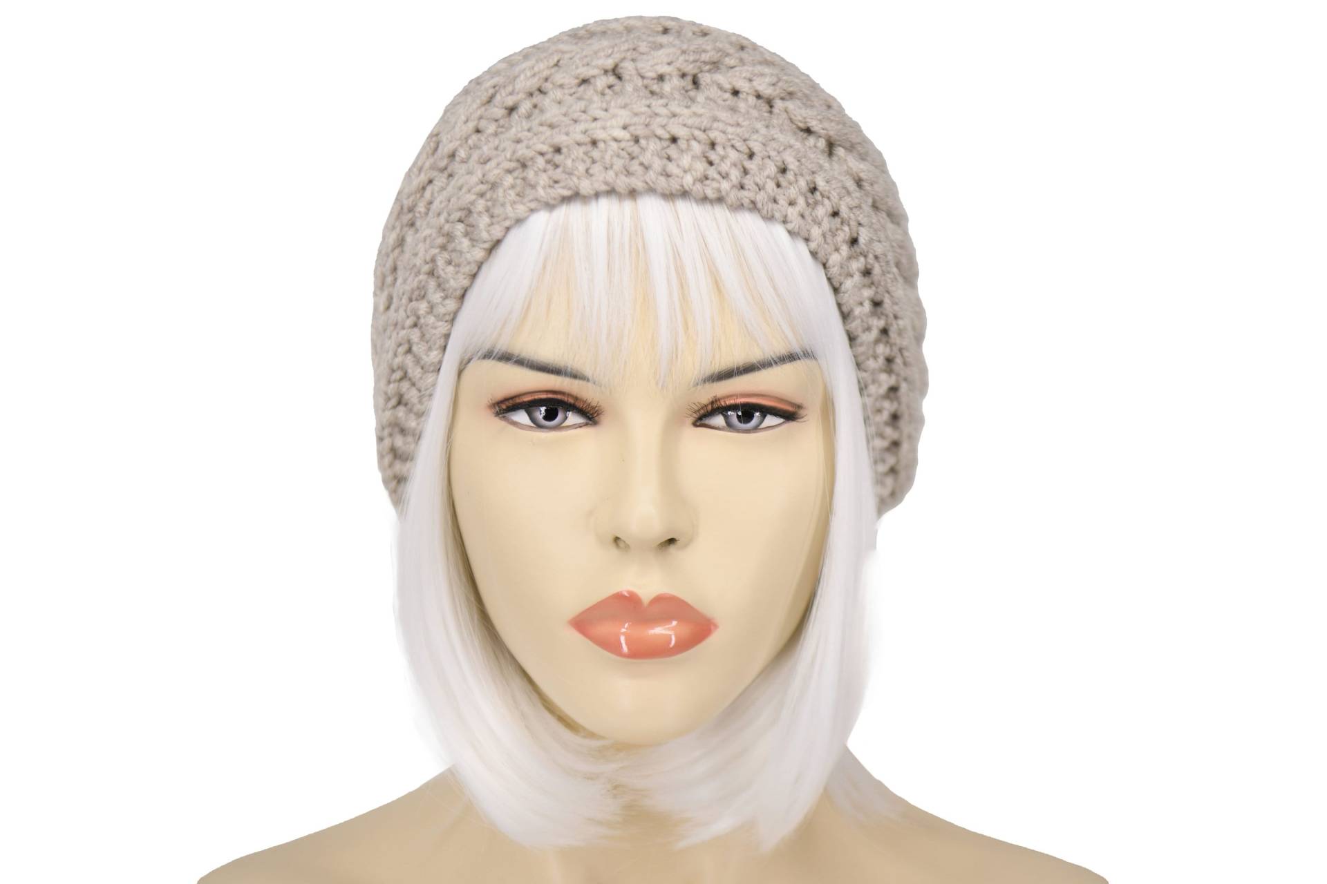 Geflochtenes Winter Stirnband, Ohrenwärmer Frauen Stricken Warmes Gestricktes Beige von SenamonAccessories