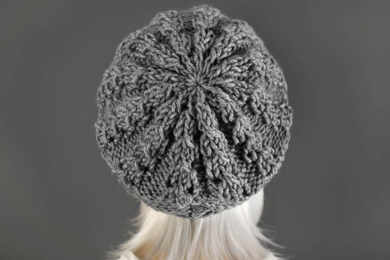 Grau Slouchy Strickmütze Wolle Acryl Mischung, Wintermütze von SenamonAccessories