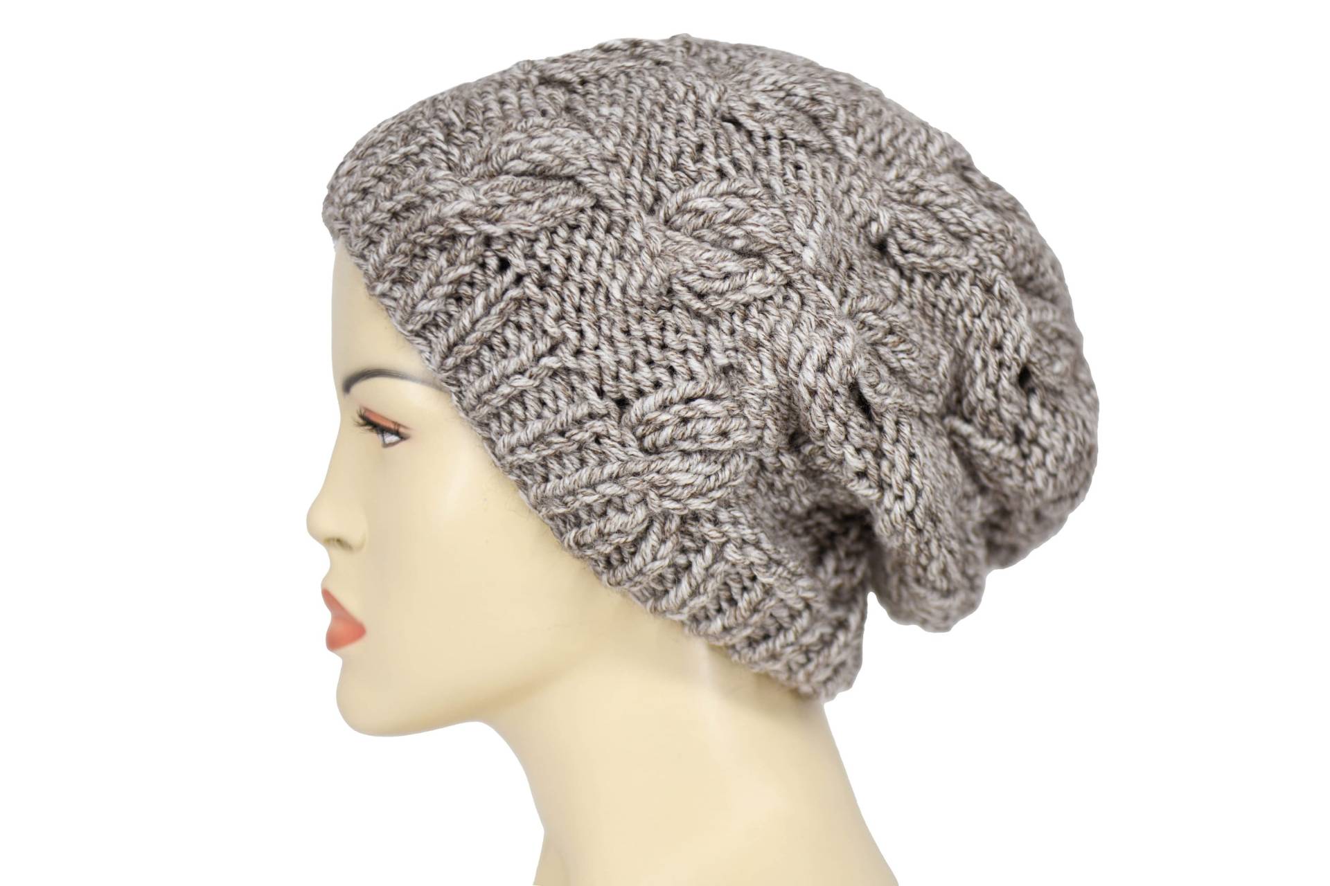 Rückverkauf - Beanie Mütze, Winter Slouchy Oversize Strickmütze Für Damen in Beige von SenamonAccessories