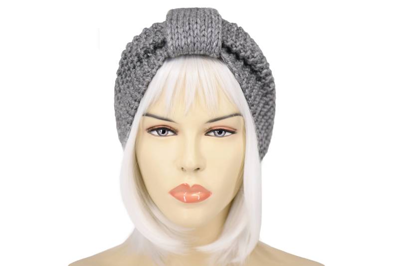 Sale - Ohrenwärmer Stirnband, Winter Frauen Stricken Warm Strick Grau von SenamonAccessories