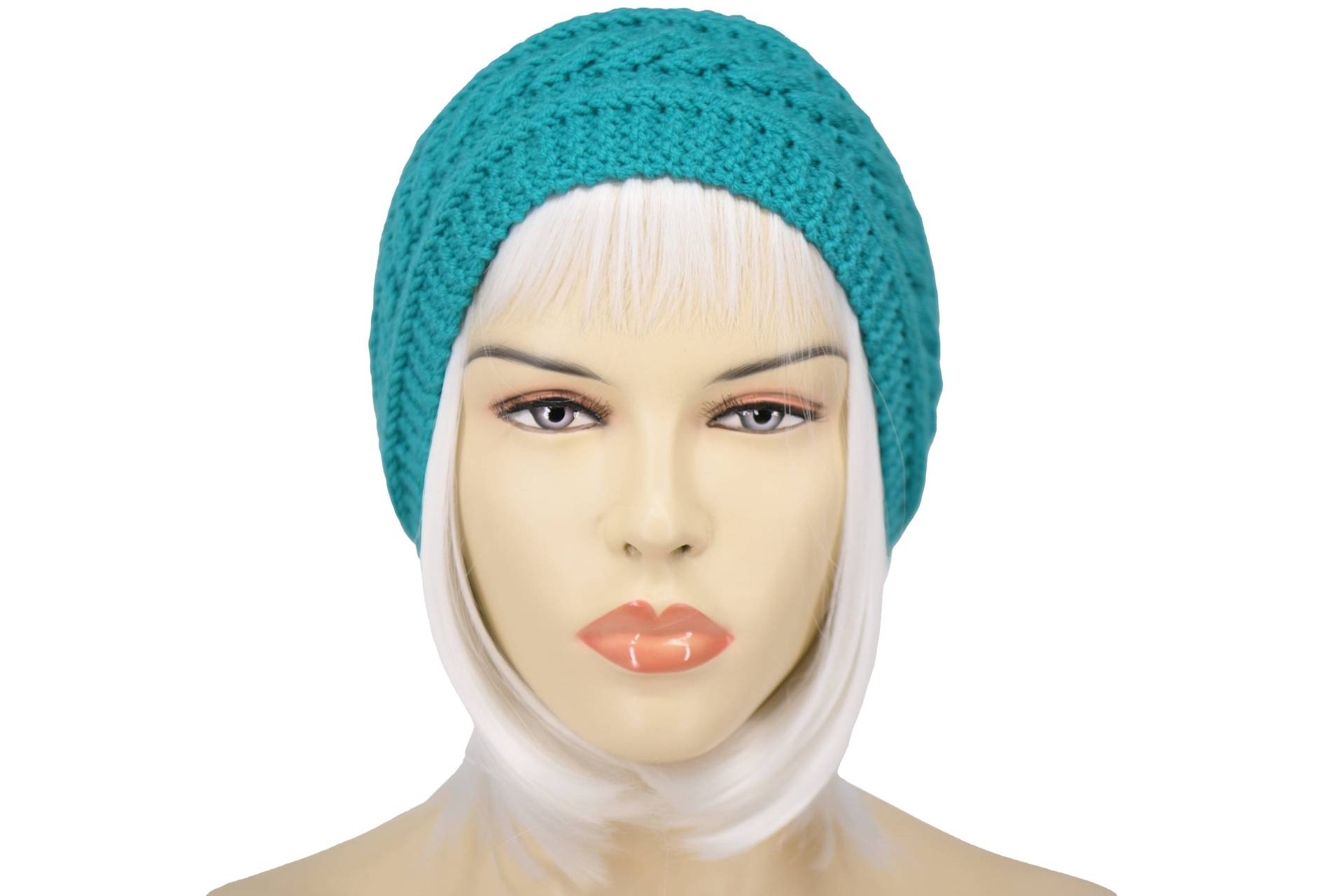 Sale - Strick Wrap Stirnband, Ohrenwärmer Ohrenwärmer, Winter Frauen Stricken Warme Gestricktes Cyan von SenamonAccessories