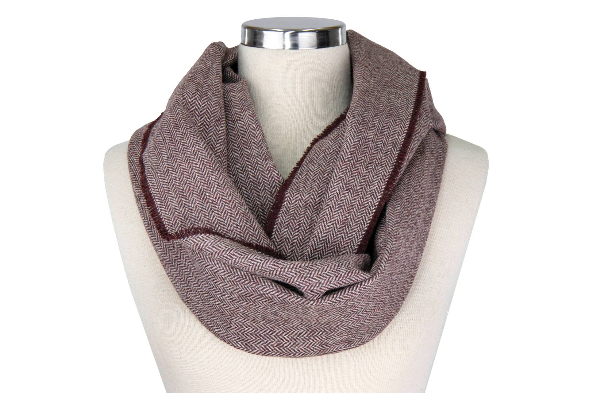 Unisex Infinity Schal, Halswärmer Herren Winterschal, Damen Loop Herringbone von SenamonAccessories