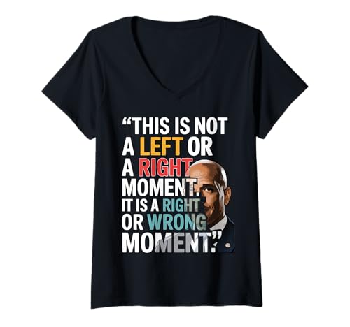 Damen Senator Cory Booker Dies ist kein linker oder rechter Moment T-Shirt mit V-Ausschnitt Damen Senator Cory Booker Dies ist kein linker oder rechter Moment T-Shirt mit V-Ausschnitt von Senator Cory Booker It is a Right or Wrong Moment