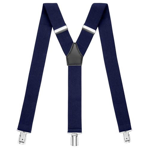 Sencillo Herren Hosenträger mit Starken Clips Y-Form, Dunkelblau, 120 cm lang x 3,5 cm breit Sencillo Herren Hosenträger mit Starken Clips Y-Form, Dunkelblau, 120 cm lang x 3,5 cm breit von Sencillo