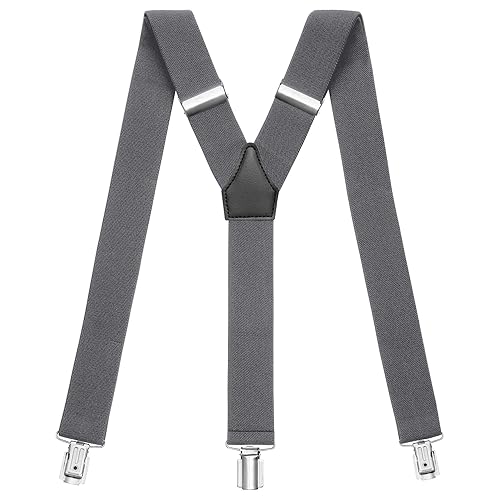 Sencillo Herren Hosenträger mit Starken Clips Y-Form, Dunkelgrau, 120 cm lang x 3,5 cm breit Sencillo Herren Hosenträger mit Starken Clips Y-Form, Dunkelgrau, 120 cm lang x 3,5 cm breit von Sencillo