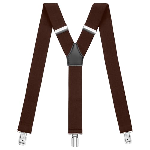 Sencillo Herren Hosenträger mit Starken Clips Y-Form Braun Sencillo Herren Hosenträger mit Starken Clips Y-Form Braun von Sencillo