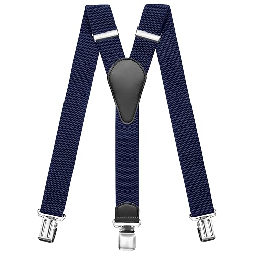 Sencillo Hosenträger Herren mit Starken Clips X-Form Dunkelblau Sencillo Hosenträger Herren mit Starken Clips X-Form Dunkelblau von Sencillo