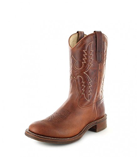 Sendra Boots 11615 Evolution Tang Lederstiefel für Damen und Herren Braun Westernreitstiefel, Groesse:45 von Sendra