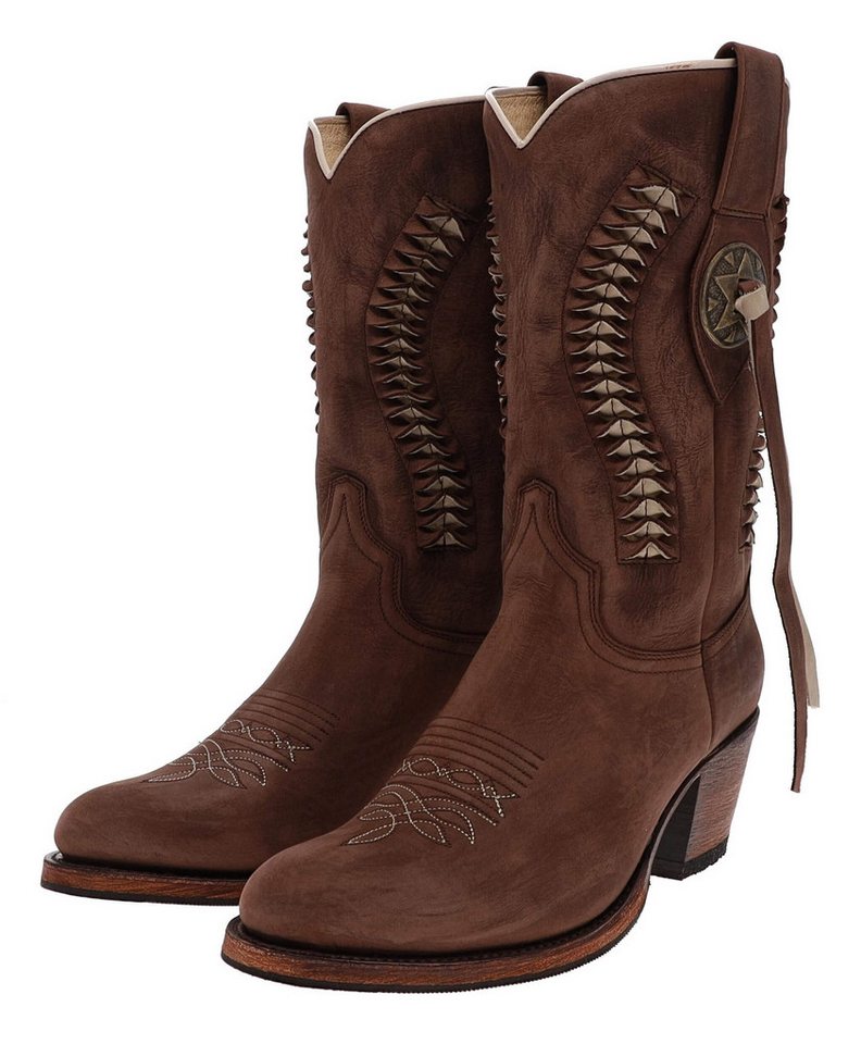 Sendra Boots 13394 DEBORA Braun Cowboystiefel Rahmengenähte Damen Westernstiefel von Sendra Boots