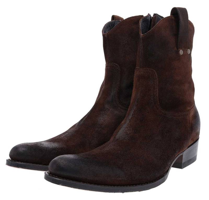 Sendra Boots 7370 Herren Lederstiefelette Braun Westernstiefelette Rahmengenäht von Sendra Boots