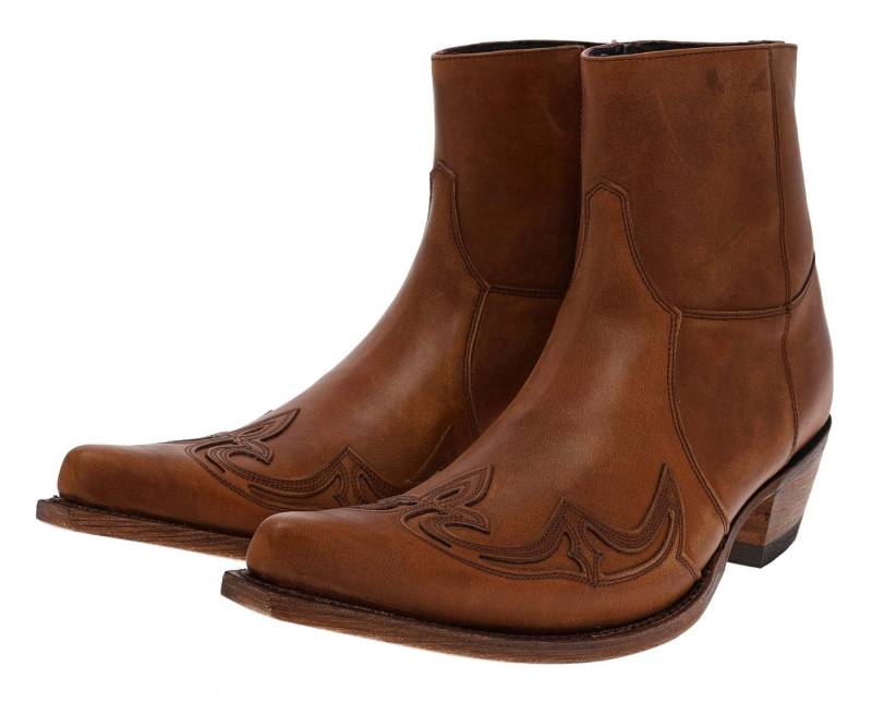 Sendra Boots 7783 JAVI LUCA Braun Westernstiefelette Rahmengenähte Westernstiefelette von Sendra Boots