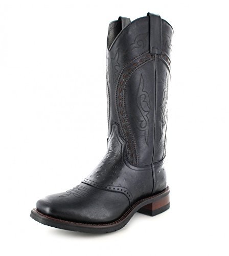 Sendra Boots Herren Cowboy Stiefel 8048 Negro Westernreitstiefel Westernstiefel Schwarz 44 EU von Sendra