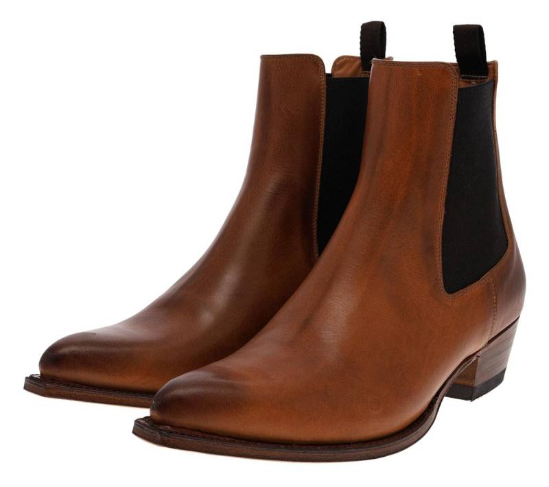 Sendra Boots KANSAS Braun Westernstiefelette Rahmengenäht Lederstiefelette von Sendra Boots