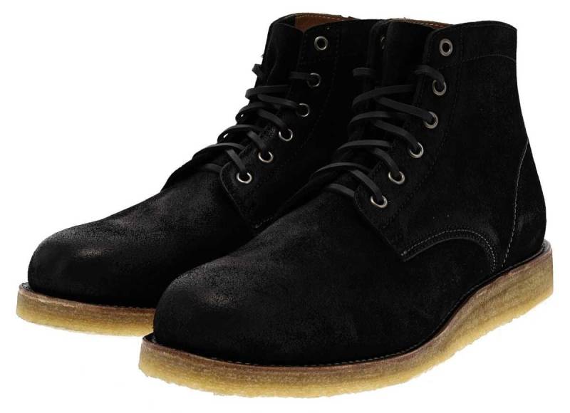 Sendra Boots KASPER CUNA CREPE Schwarz Schnürschuh Rahmengenäht Herren Schnürstiefel von Sendra Boots