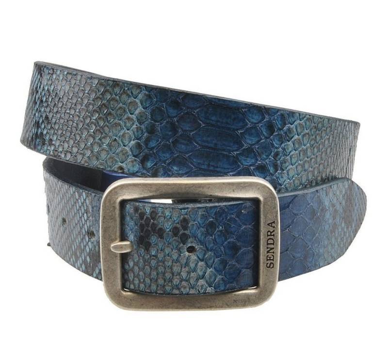 Sendra Boots Ledergürtel 1013-Pyton barriga Fantasia PS Azul 71 von Sendra Boots