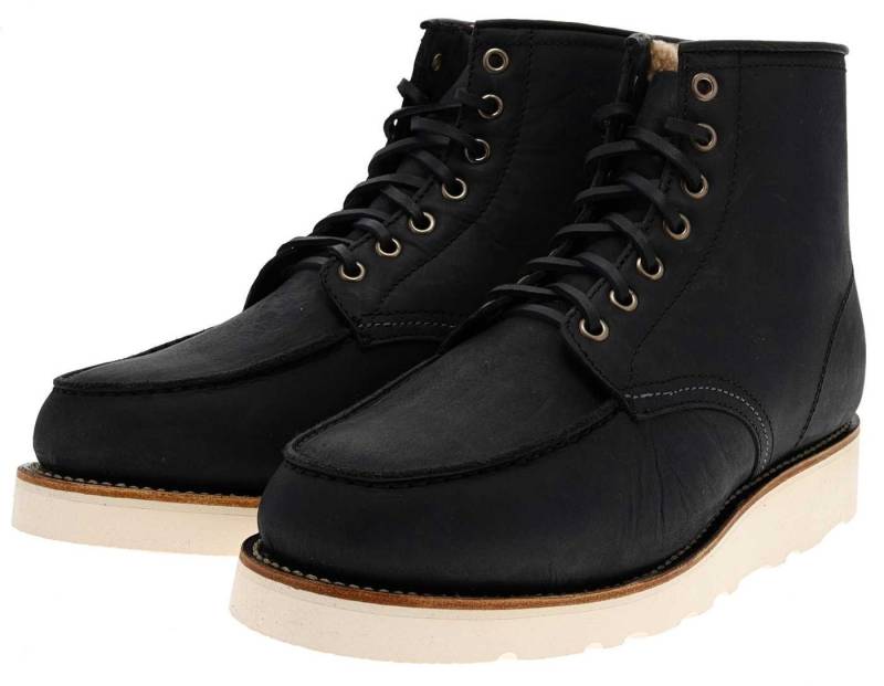 Sendra Boots MILLES CUNA FUR Schwarz Stiefelette Rahmengenähter Schnürstiefel von Sendra Boots