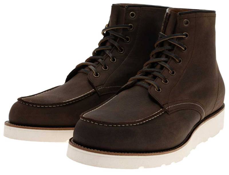 Sendra Boots MILLES MOC 17976 Dunkelbraun Stiefelette Rahmengenähte Moc-Toe Schnürstiefel von Sendra Boots