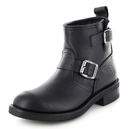 Sendra Boots Unisex Biker Boots 2976 Negro Engineerstiefel Lederstieflette Motorradstiefel Schwarz 40 EU von Sendra